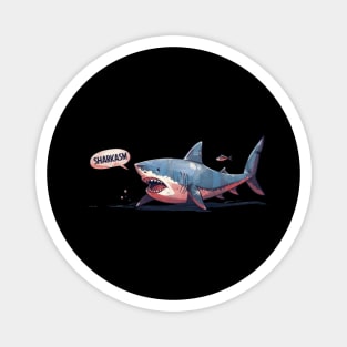 SHARKASM, shark lovers, presents gift idea Magnet